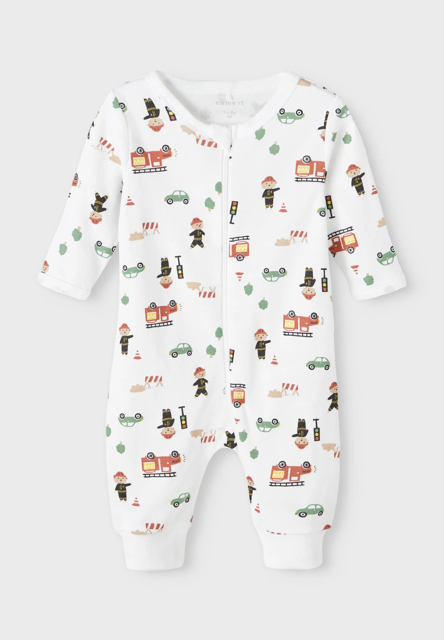 NAME IT Nbmnightsuit Zip Firefighter 2 Pack - Body - Green - Afbeelding 3