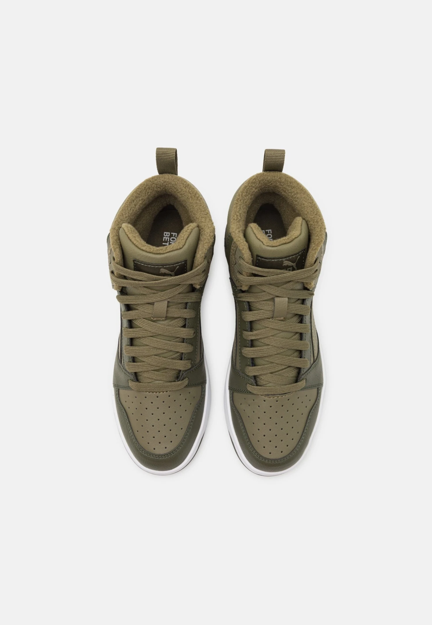 Puma Rebound V6 Mid Jr Unisex - Sneakers Hoog - Alpine Snow/Sand Dune/White - Afbeelding 4